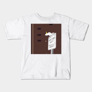 Littering Cockatoo Prohibited Sign Brick Wall Kids T-Shirt